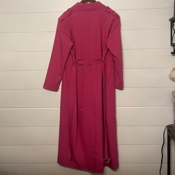 BCBG Maxazria pink trench coat - Picture 2 of 4